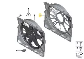 BMW 1 E81 E87 E88 E82 3 E90 E91 E92 E93 X1 E84 Ventiliatoriaus Skydas Originalus 17427530650