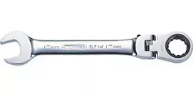 Kombinuotas terkšlinis raktas lanksčia galvute KS TOOLS GearPlus 13mm