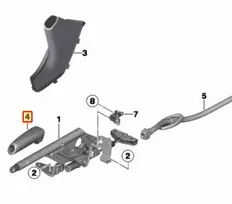 BMW F20 F21 F30 rankinio stabdžio rankena juoda, originali 34406860906