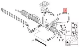 BMW Druckschlauch 3 E46 1997 2003 Originalus 32411095157