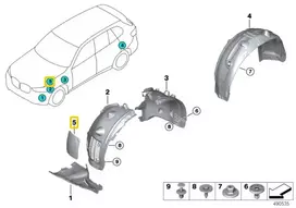 Bmw X5 G05 X6 G06 X7 G07 Deckel Amoek Links Originalus 51717424900