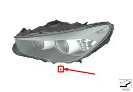 BMW F07 priekinis kairysis priekinis žibintas originalus 63117199603