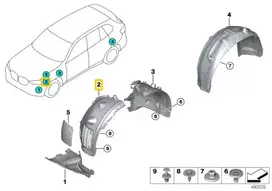 BMW X7 G07 Priekinis Kairys Stiklo Angos Dangtelis Originalus 51727424911