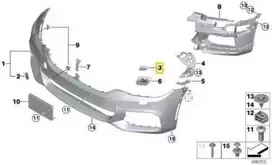Bmw Galvos Šviesos Valymo Dangtelis Kairys 5 G30 G31 Originalus 51118069077