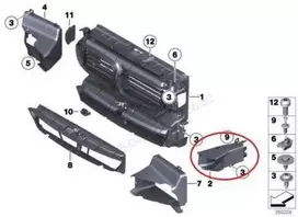 BMW Oro Vaizdu Degtukas Kairysis 5 F10 F11 Originalus 51747331783
