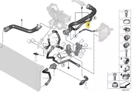 BMW Oro Vėsinimo Šlaunis 5 F07 GT F10 F11 17127809816