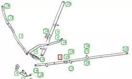 BMW 3 E93 Priekinis Kėglių Atsparas Kairysis Originalus 51617046335
