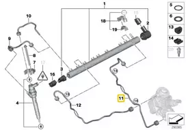 Bmw Spaudimo Šlaunelio Surinkinys E90 E91 E92 E93 F07 F10 F11 F01 F02 Originalus 13537805424