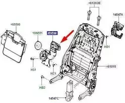 Land Rover Range Rover L322 Priekinių Sėdynių Ventiliatoriaus Variklis Originalus HHK500060