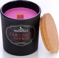 Kokosų ir figų sojų žvakė, juoda, 135 g