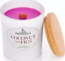 Kokosų ir figų sojų žvakė, balta, 135 g
