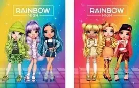 Astra Sąsiuvinis A5/16K tinkleliu, Rainbow High (10 vnt.)