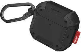 Dėklas Skinarma Mecha CE skirtas AirPods 4 juodos spalvos