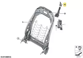 BMW Dešinės Sėdės Atleidimo Dangtelis G14 G15 2017-2019 Originalus 52107443304