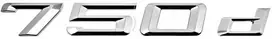 BMW F01 bagažinės dangtis 750d emblema su ženkliuku Originalus 51147315512