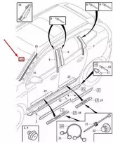VOLVO XC60 MK1 išorinio A statramsčio kairės pusės apdailos detalė Originali 39803231