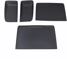 VAG VW T5 1 centrinės viršutinės prietaisų skydelio dalies guminių įdėklų rinkinys originalus 7E0898640A9B9