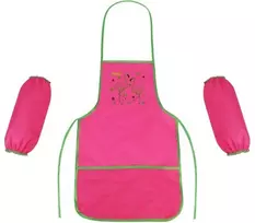 Vaikiška prijuostė su atskiromis rankovėmis FLAMINGOS, Maxi, rožinės sp.