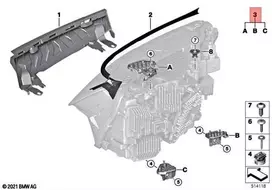 BMW I20 Ix Xdrive40 Xdrive50 Kairio Žibintų Remonto Rinkinys Originalus 63215A220B5
