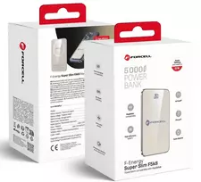 Powerbank compatible with MagSafe Forcell F-Energy SuperSlim F5K8 QC4.0 PD3.0 15W 5000 mAh titanium desert