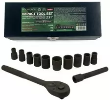 Rockforce Wmc ROCKFORCE SMŪGINIŲ GALVUČIŲ RINKINYS 12 vnt. 1/2″ 6-KAMP. (10-24mm)