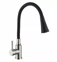 Invena Gabi virtuvės maišytuvas, nerūdijančio plieno / juodas BZ-87-043-L