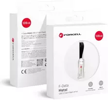 Pendrive 128GB USB 3.2 Gen 1 (USB A) Forcell F-Data Metal sidabrinis