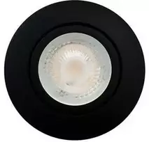 Scan Products Luna greito montavimo 2.0 ISO GU10 matinės juodos spalvos šviestuvas, 3000K, 385lm, 5W, skirtas naudoti viduje / lauke, DIM, IP44