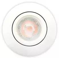Scan Products Luna greito montavimo 2.0 ISO GU10 matinės baltos spalvos šviestuvas, 3000K, 385lm, 5W, skirtas naudoti viduje / lauke, DIM, IP44