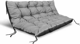 Aio Factory Sodo pagalvėlių komplektas 120/80 cm + 120/40 cm palečių suoliukui, atsparus vandeniui, pilkas