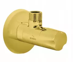 Invena kampinis vožtuvas su keramine galvute 1/2"x3/8", auksinis ZW-49-00Z-W
