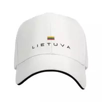Kepurė Cann Lietuvos vėliava Beisbolo kepuraitė balta