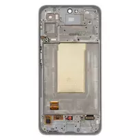 Dėklas LCD ekranas + jutiklinis skydelis + priekinis dangtelis Samsung A366B Galaxy A36 5G baltas (pakeitimo paketas)