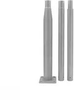 Bemko sulankstomas apšvietimo stulpas, stiebo skersmuo: 60 mm, 3 m pagrindas 160x160 mm, rutulys