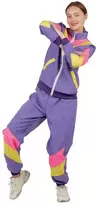 80-ųjų sportinis kostiumas violetinis L/XL