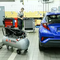 Alyvos kompresorius, 100L oro kompresorius, 400V, 3 stūmoklių kompresorius garažui, dirbtuvėms ir žemės ūkio reikmėms