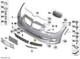 ORIGINALUS BMW E92 E93 LCI PRIEKINIS BUFERIS RŪKO ŠVIESOS GROTELĖ SU APDAILA KAIŠTIS KAIŠTIS
