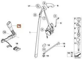 BMW E90 E92 E82 E89 Z4 Originalus Priekinis Kairysis Sėdynės Diržo Užsegimas su Įtempikliu NAUJAS