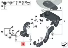 NAUJAS ORIGINALUS BMW 5 SERIJOS F10 F11 F07 1.8D 2.0D VARIKLIO ORO ĮSIURBIMO VAMZDIS 8512014