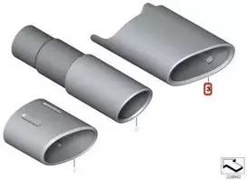 Originalus BMW E90 E90N E91 E91N E92 E92N išmetimo vamzdžio apdaila OEM 18307618464