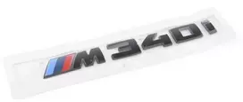 NAUJA OEM BMW 3 serijos G20 M340i blizgaus juodo spalvos bagažinės dangčio emblema 51142472849