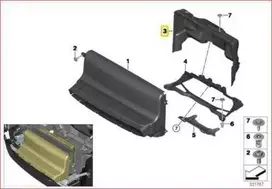 Naujas originalus BMW I3 serijos I01 2013-2018 priekinis centrinis oro kanalas 7255143 OEM