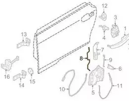 Originalus BMW I I3 I3s I01 i3 120Ah Durų Priekinis Dešinys Veikimo Strypas 51217290868