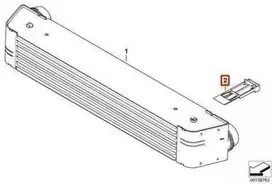Originalus BMW E60 E60N E61 E65 radiatoriaus aušinimo ventiliatoriaus korpuso laikiklis 17117788324