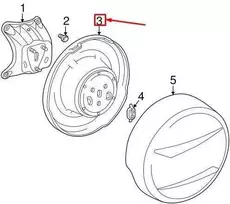 TOYOTA RAV4 XA20 Atsarginė ratai vidinis dangtis 6477342030 64773-42030 NAUJAS ORIGINALUS