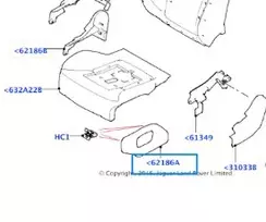 LAND ROVER Originalus naujas Range Rover priekinis dešinysis Canton sėdynės pagalvėlė LR042200