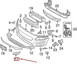 VOLVO C70 MK2 Priekinis Kairysis Rūko Žibinto Apdailos Elementas 31323592 NAUJAS ORIGINALUS