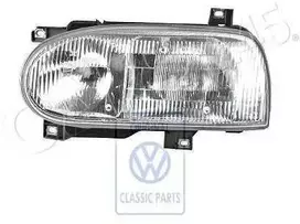 VAG Originalus Volkswagen halogeninis dvigubas žibintas kairysis NOS Golf Jetta 1HM941017A