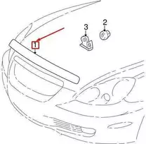Toyota LEXUS SC Z40 Priekinis Chromuotas Gaubto Apdailos Elementas 7577024010 75770-24010 NAUJAS ORIGINALUS