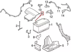 LAND ROVER FREELANDER L359 Akumuliatoriaus dėžės dangtis LR013334 NAUJAS ORIGINALUS